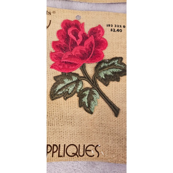 Vintage Wrights Sew On Rose Appliques Never Opened Lot of 6 - Picture 2 of 6